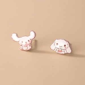 Cinamaroll Sterling Silver Earrings Cute Bunny Rabbit Stud Earrings